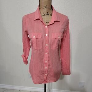 J.CREW the perfect shirt‎ button down pink shirt size small